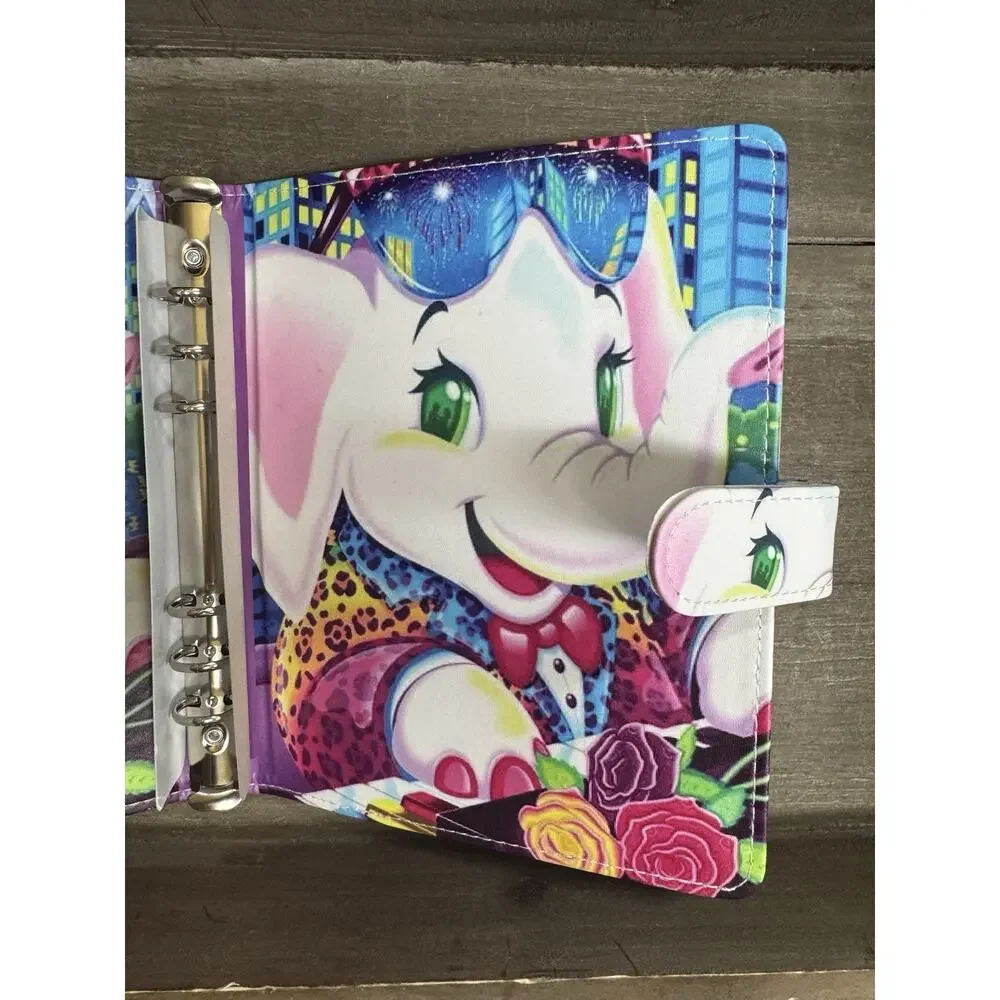 Lisa Frank Elephant A5 Binder with matching paper